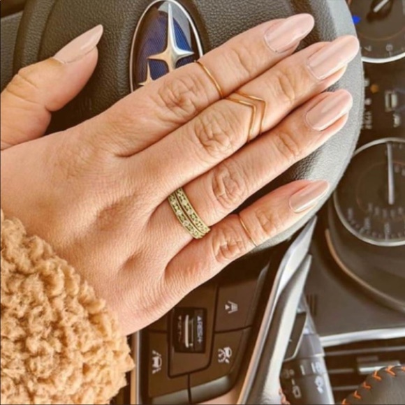 New 18K Yellow Gold Plated Layered Stackable Ring - Picture 5 of 6